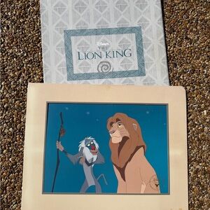 Disney The Lion King Commemorative Lithograph in Blue and Gray